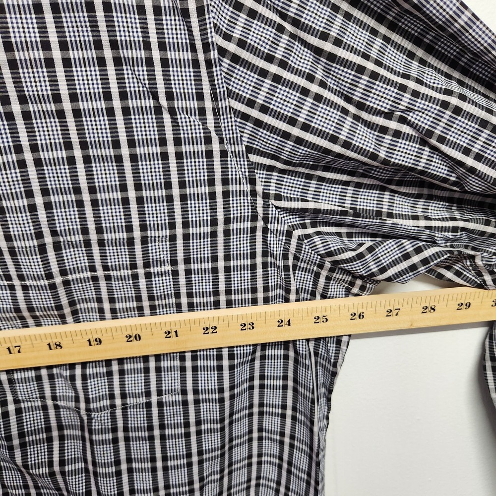 TailorByrd Shirt Mens 2XL Black White Plaid Button Down Long Sleeve Cotton XXL - Picture 11 of 11